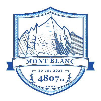 Stamp of Mont Blanc, 4807 m