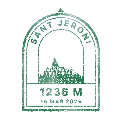 Stamp of Sant Jeroni, 1236 m